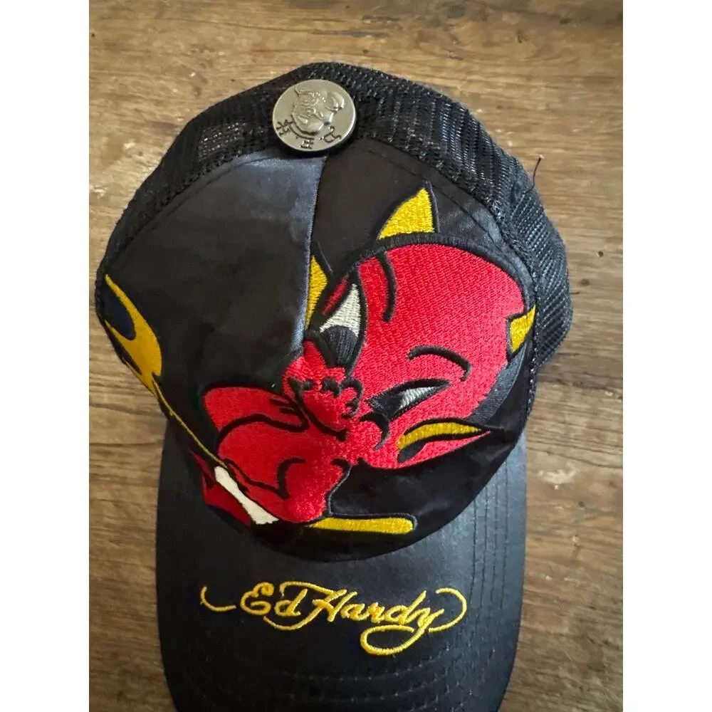 Vintage Ed Hardy Little Devil Trucker Cap